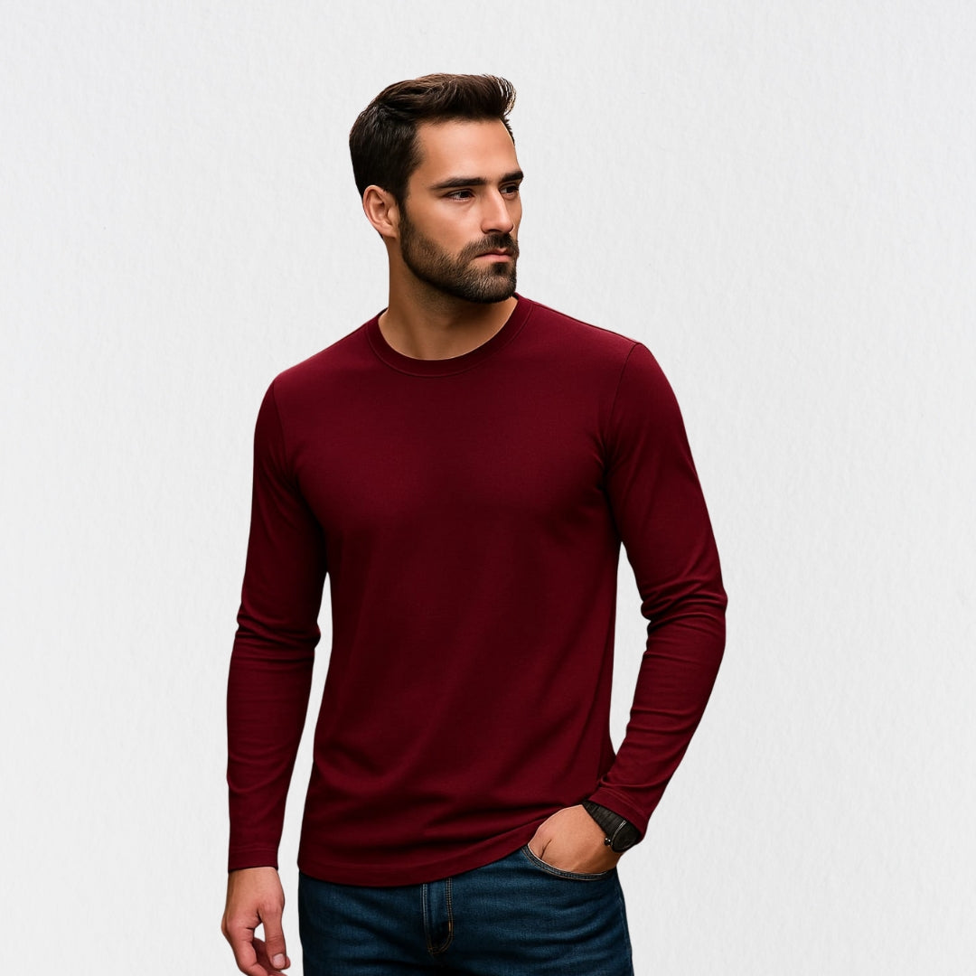 Mercerized Supima Crew Neck T-Shirt (Full Sleeve)