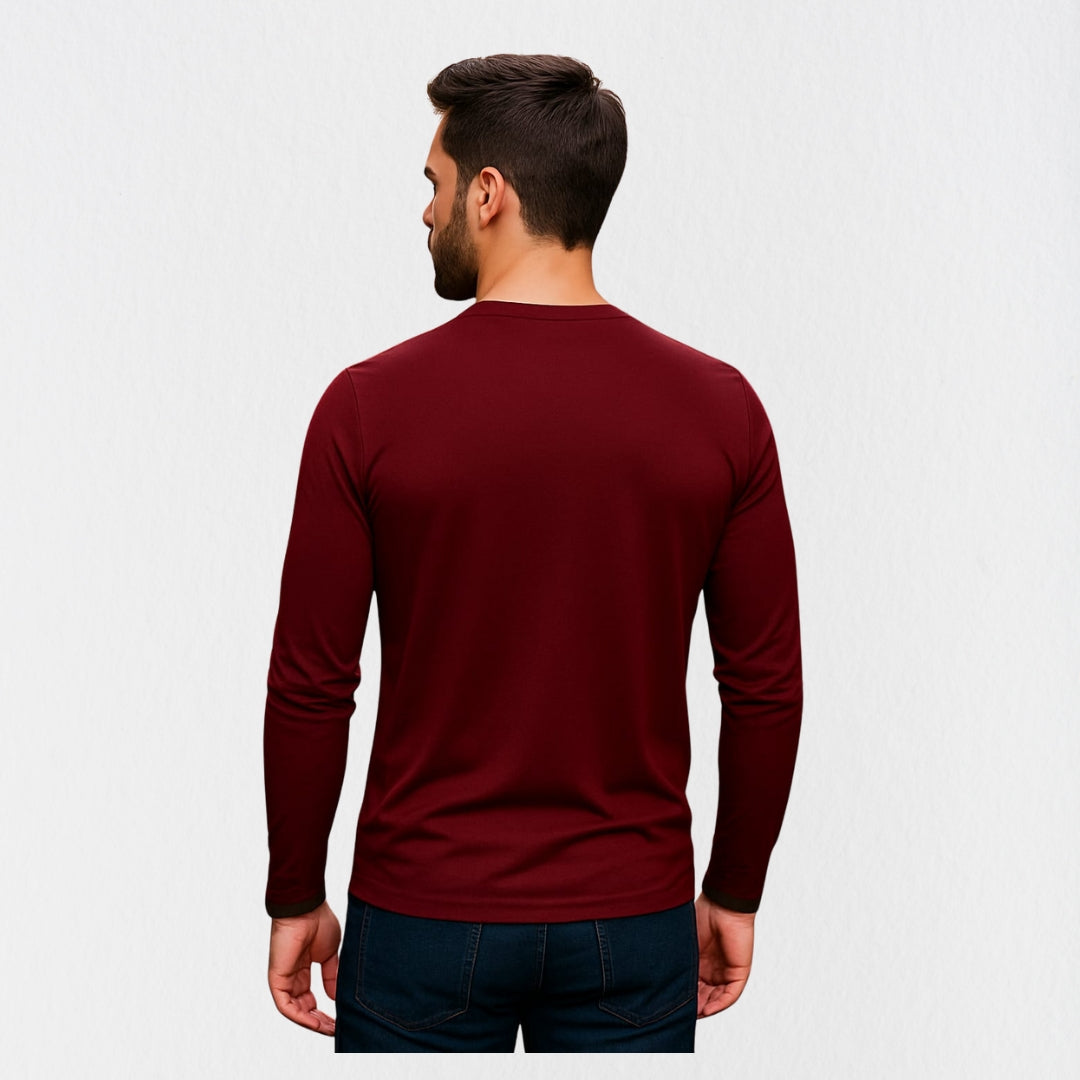 Mercerized Supima Crew Neck T-Shirt (Full Sleeve)