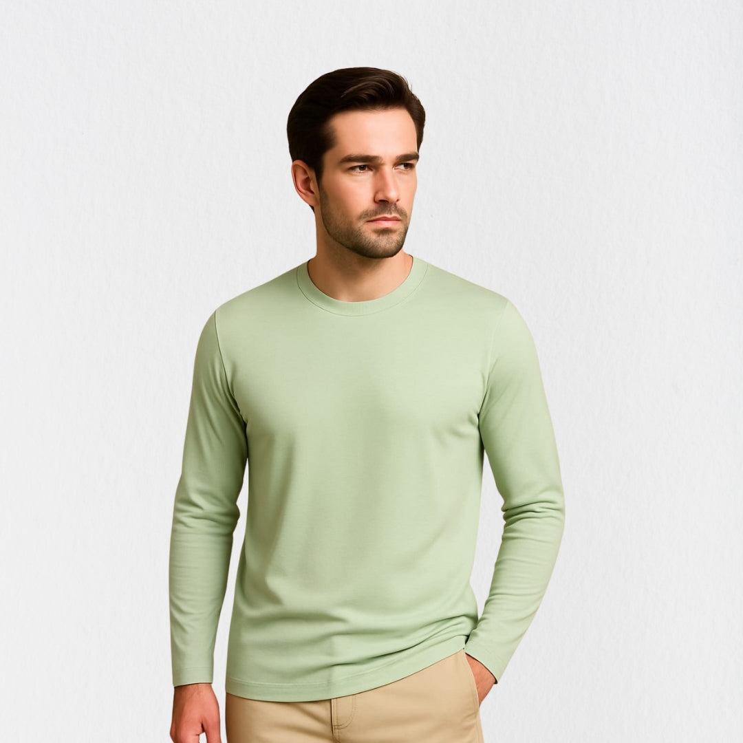 Mercerized Supima Crew Neck T-Shirt (Full Sleeve)