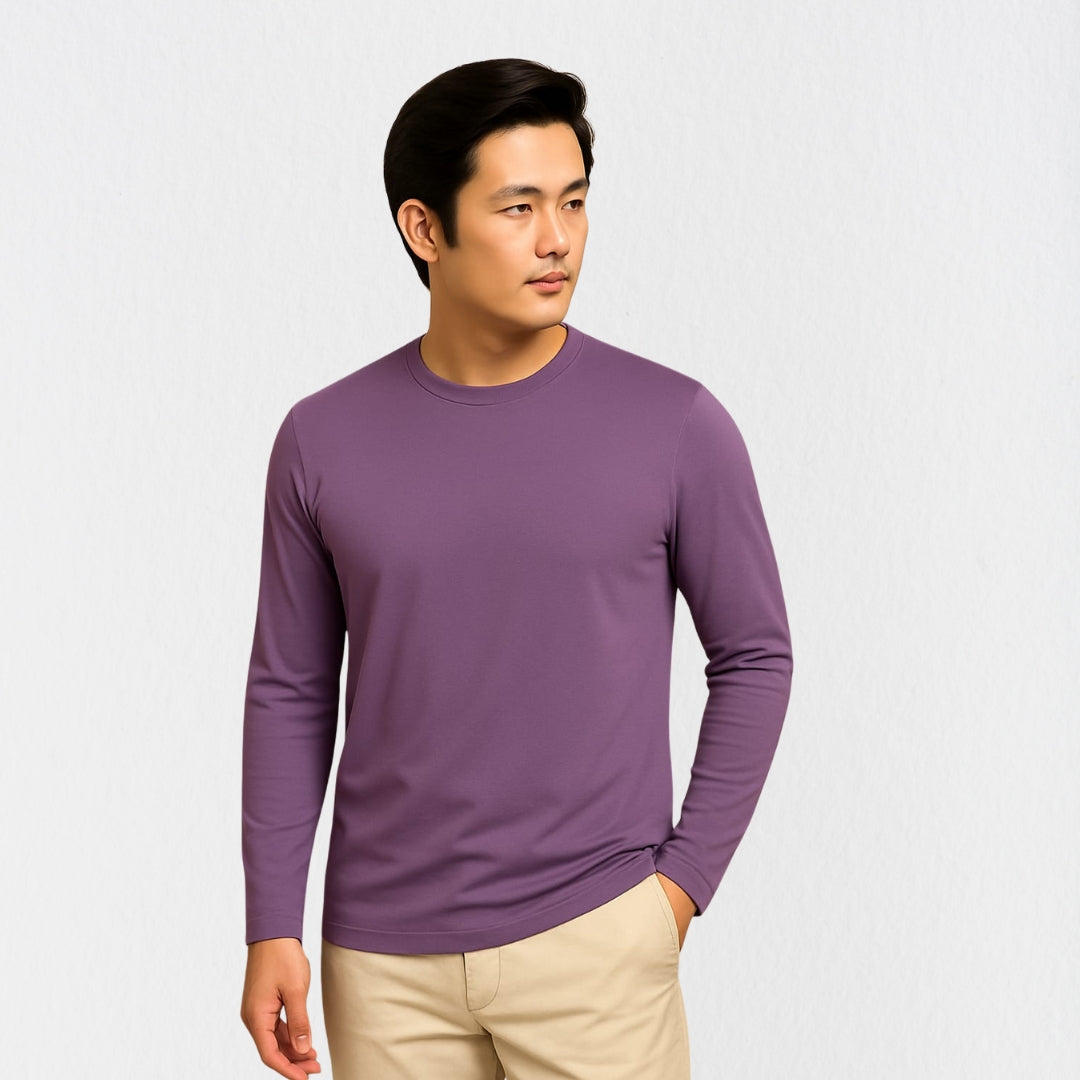 Mercerized Supima Crew Neck T-Shirt (Full Sleeve)