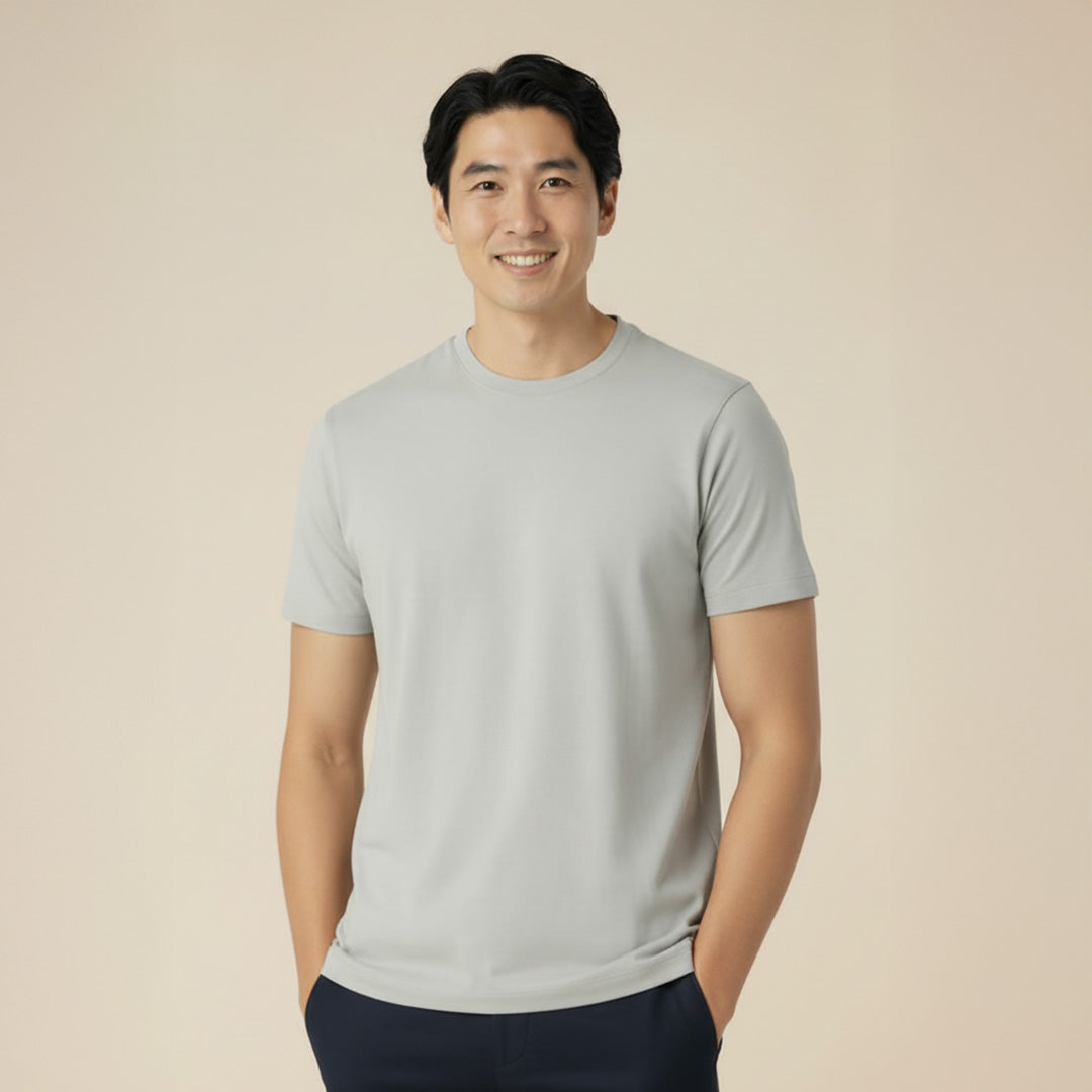 Mercerized Supima Crew Neck T-Shirt