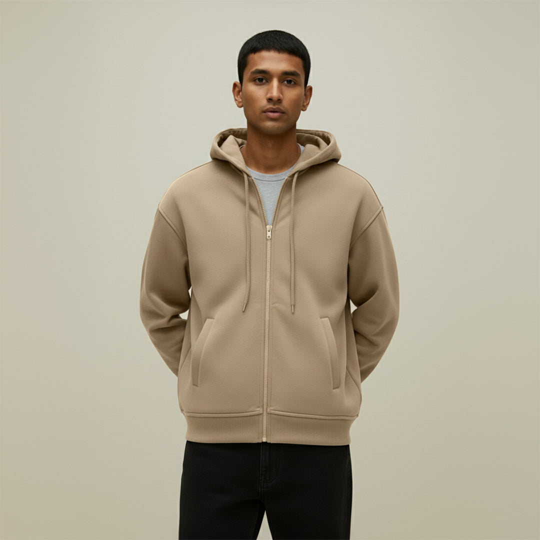 Premium Supima Zipper Hoodie for Elite Men: India’s Ultimate Winter Shield