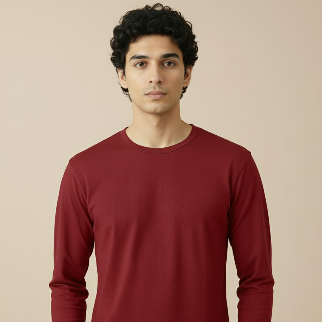 Mercerized Supima Crew Neck T-Shirt (Full Sleeve)