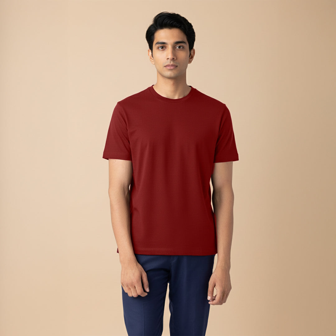 Mercerized Supima Crew Neck T-Shirt