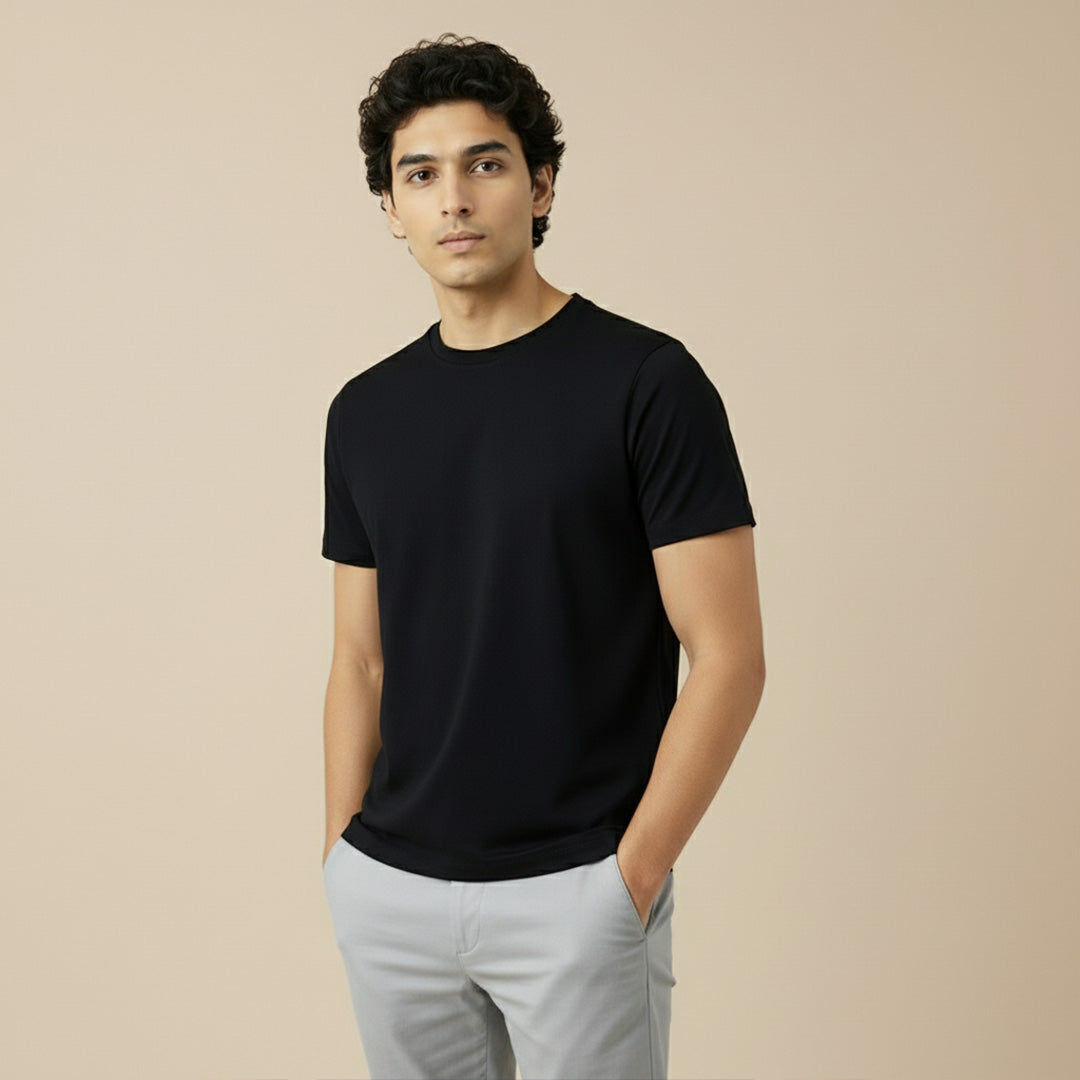 Mercerized Supima Crew Neck T-Shirt