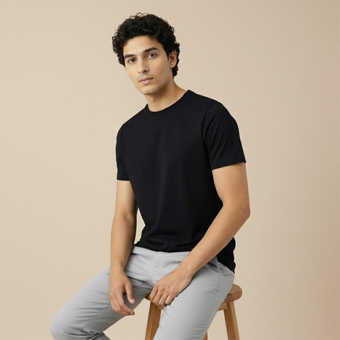 Mercerized Supima Crew Neck T-Shirt