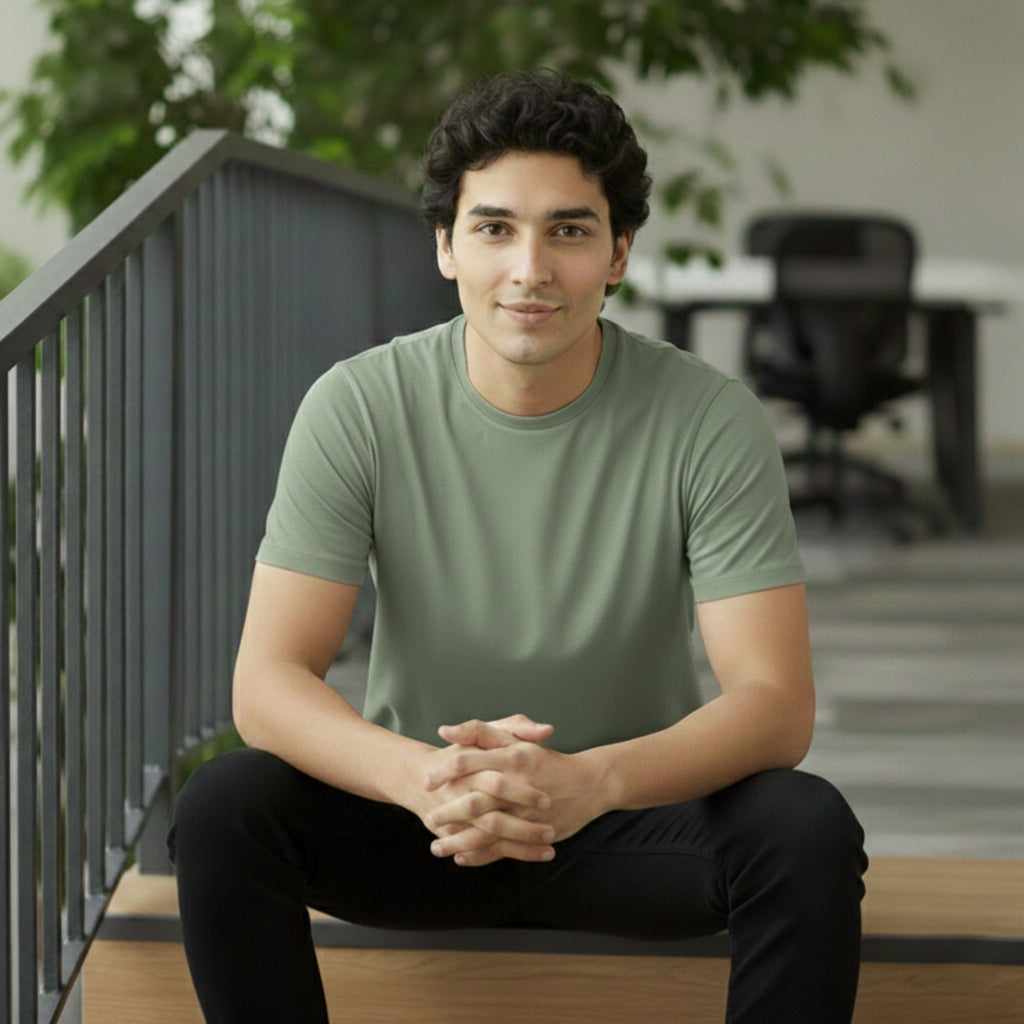 Mercerized Supima Crew Neck T-Shirt