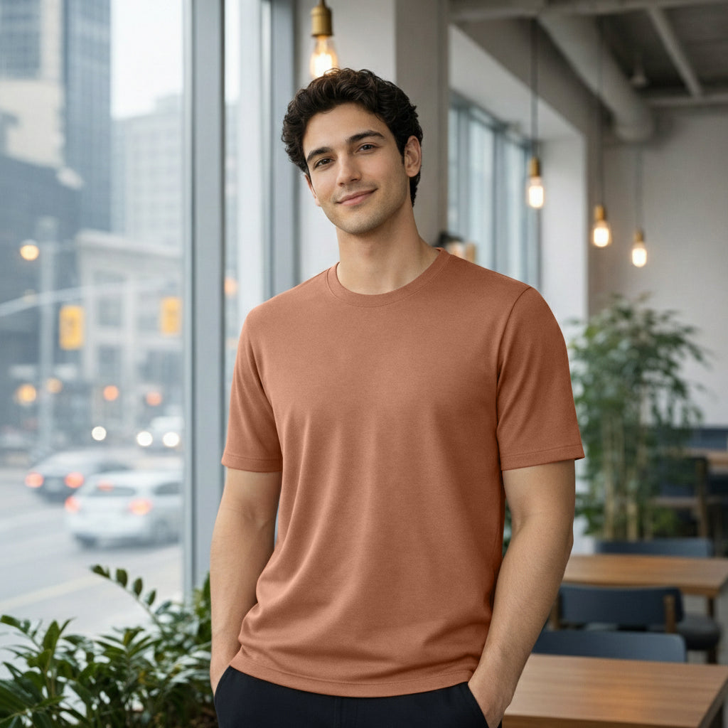 Mercerized Supima Crew Neck T-Shirt