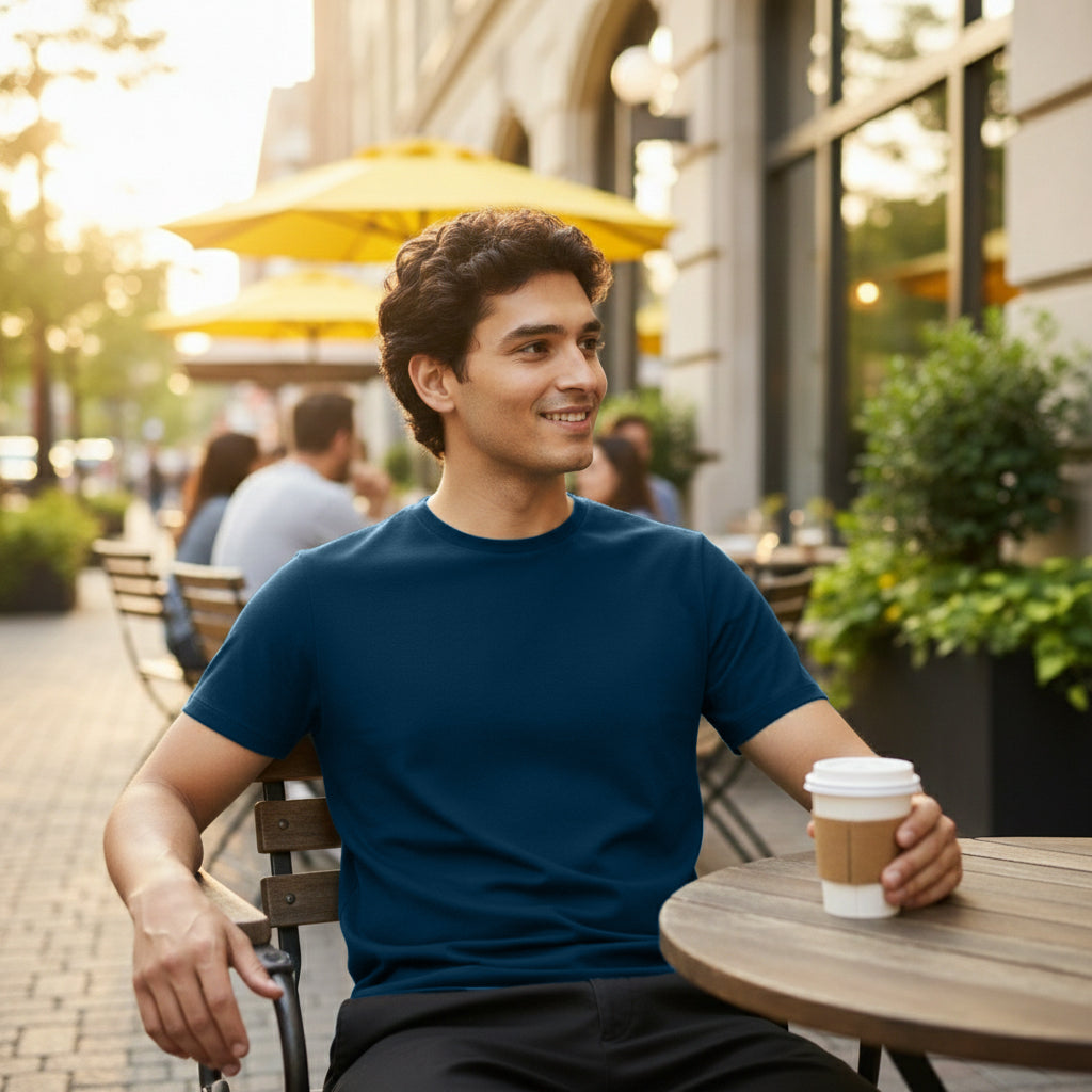 Mercerized Supima Crew Neck T-Shirt