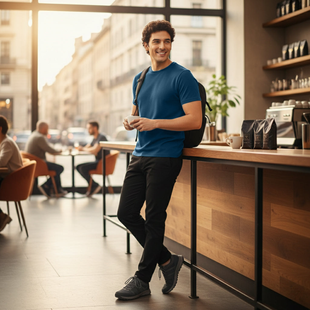 Mercerized Supima Crew Neck T-Shirt