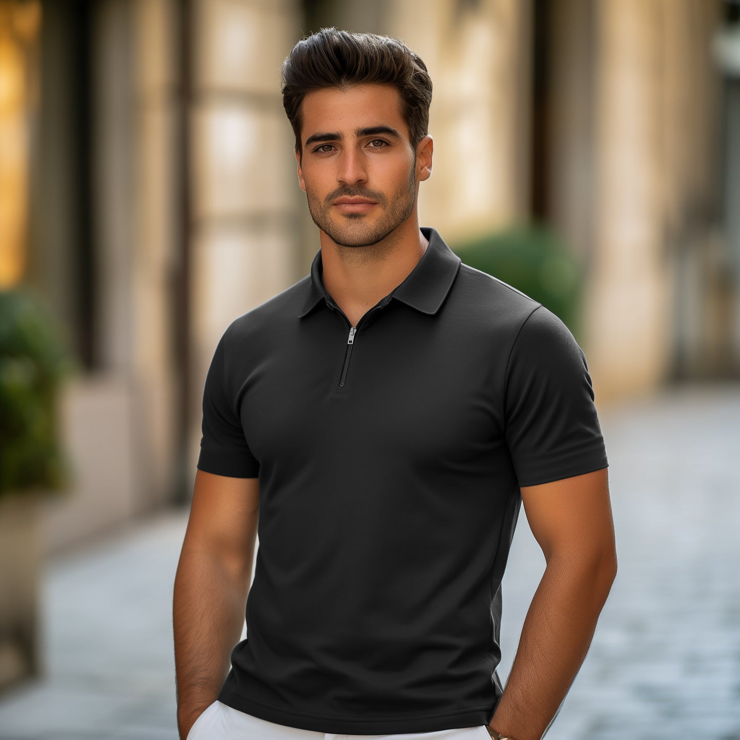 Soft Bamboo Polo T-Shirt (Zipper)