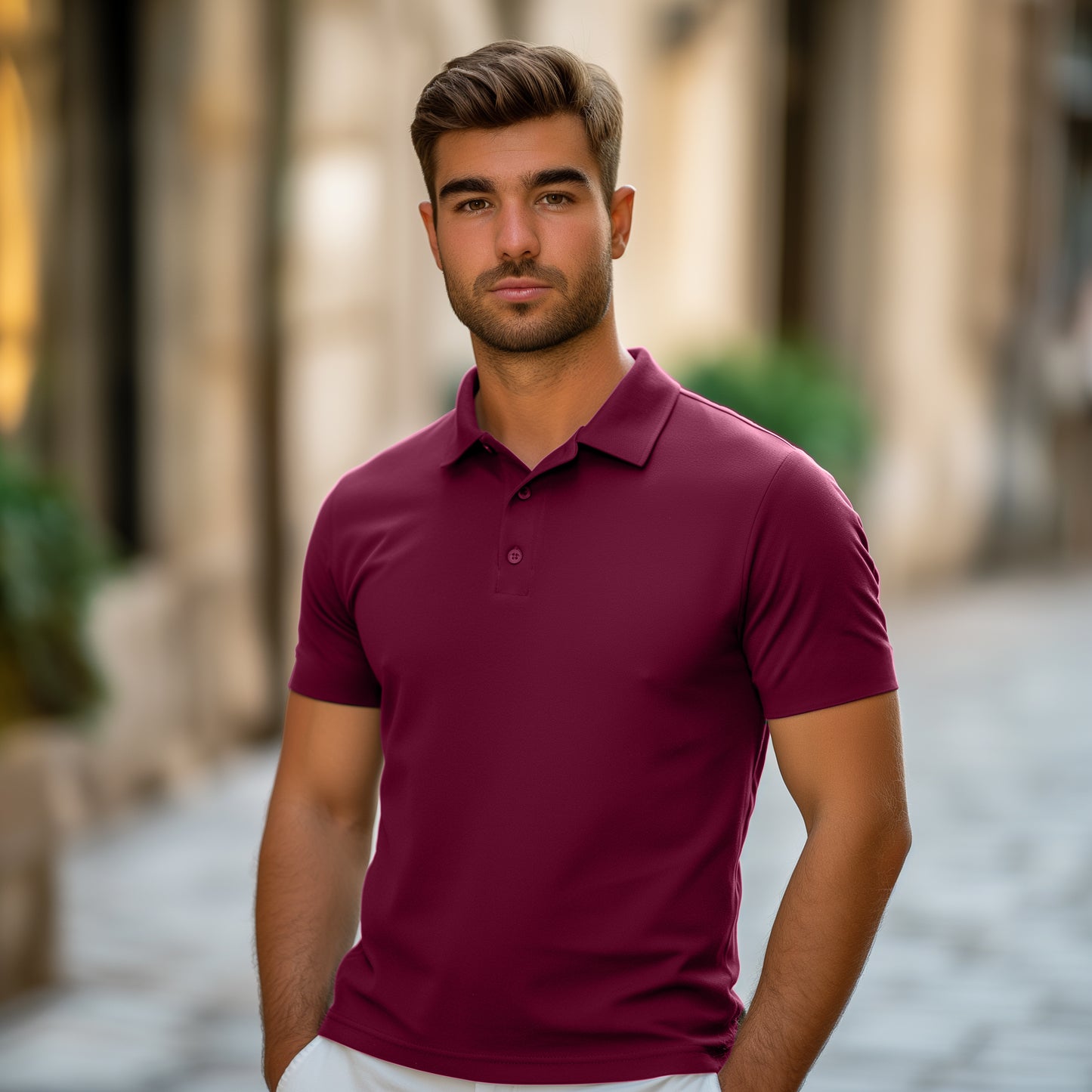 Soft Bamboo Polo T-Shirts (Button)