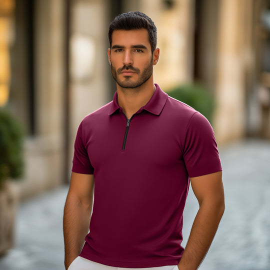 Soft Bamboo Polo T-Shirt (Zipper)