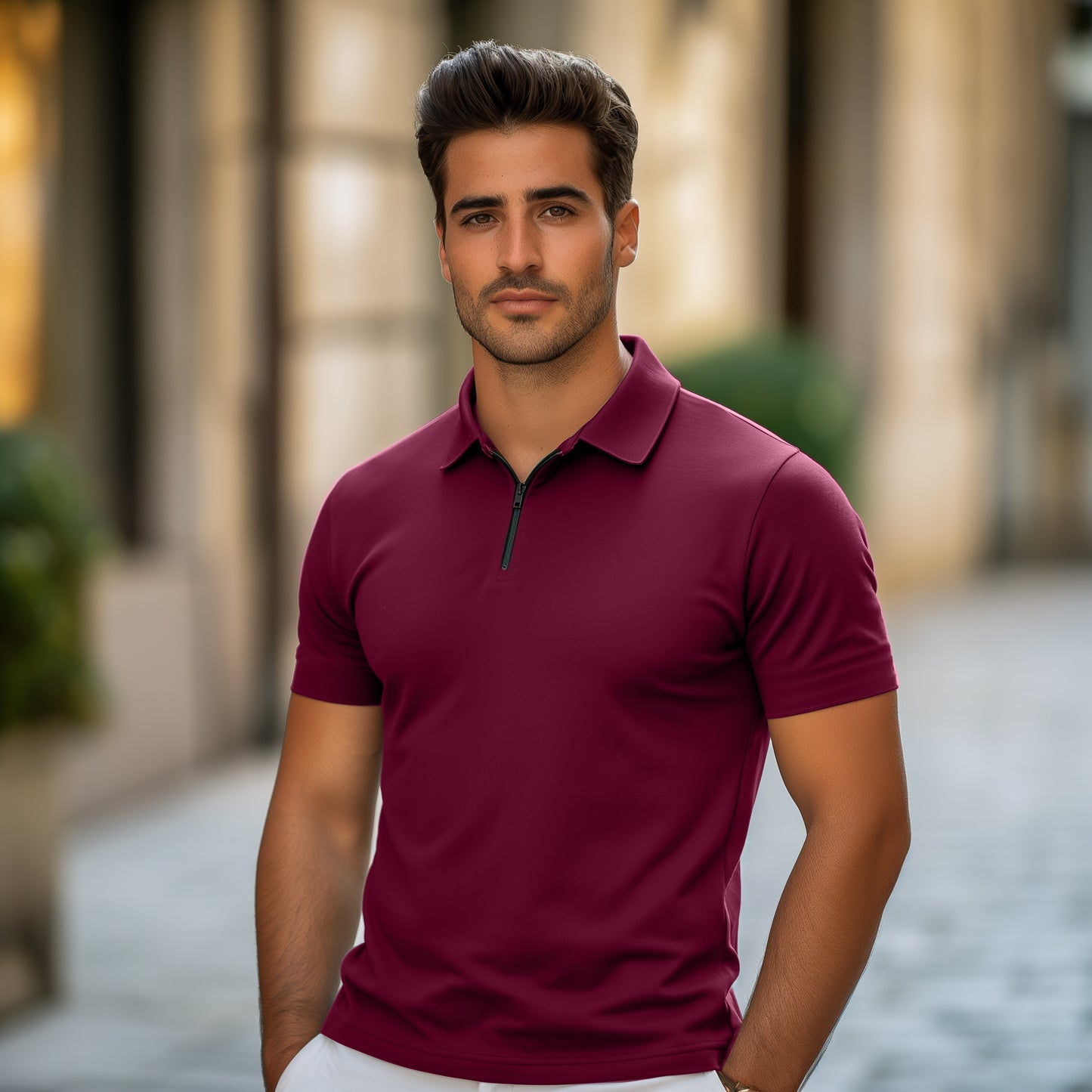 Soft Bamboo Polo T-Shirt (Zipper)