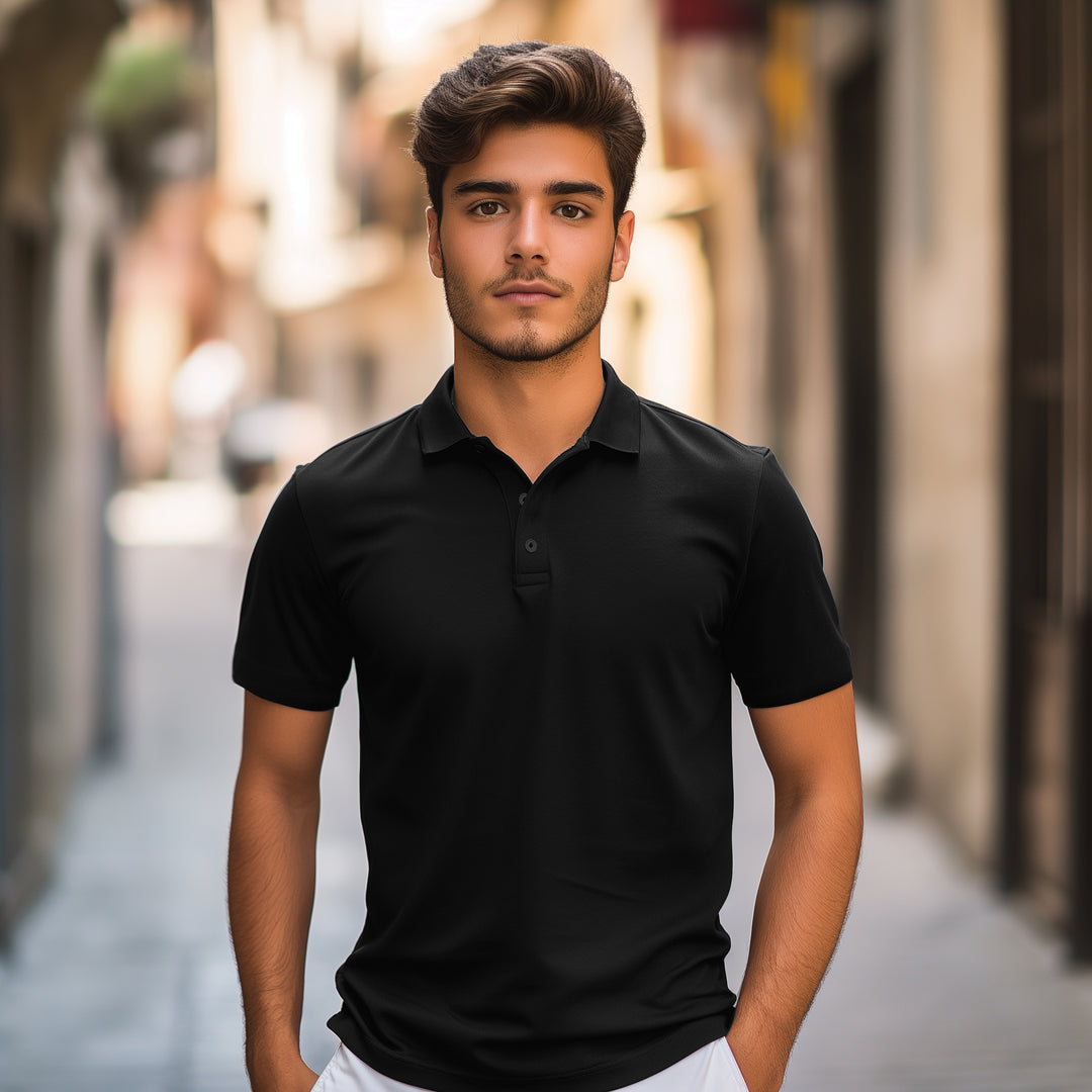 Soft Bamboo Polo T-Shirts (Button)