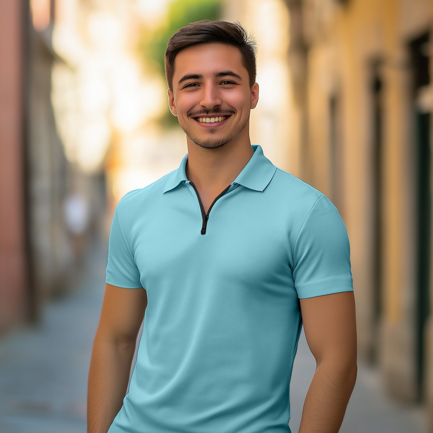 Soft Bamboo Polo T-Shirt (Zipper)