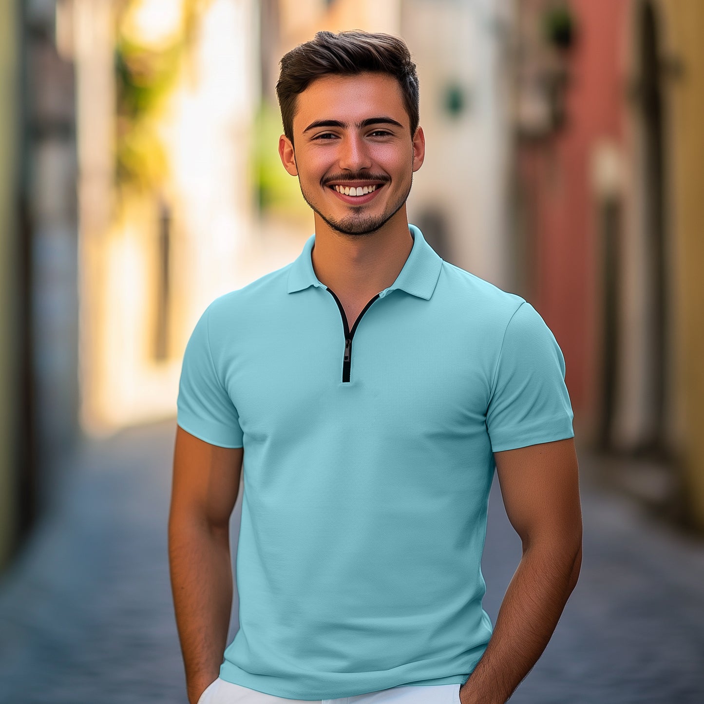 Soft Bamboo Polo T-Shirt (Zipper)