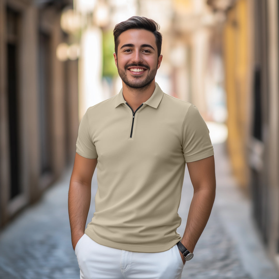 Soft Bamboo Polo T-Shirt (Zipper)