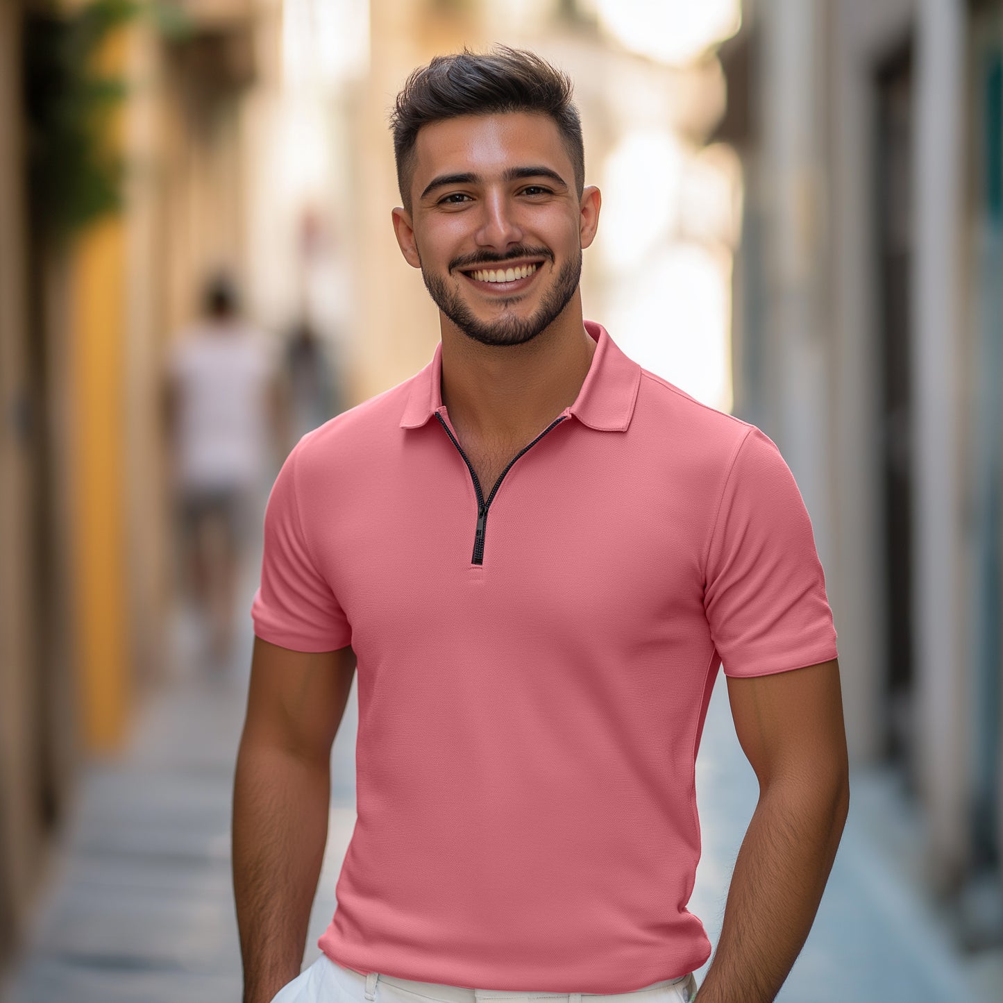 Soft Bamboo Polo T-Shirt (Zipper)