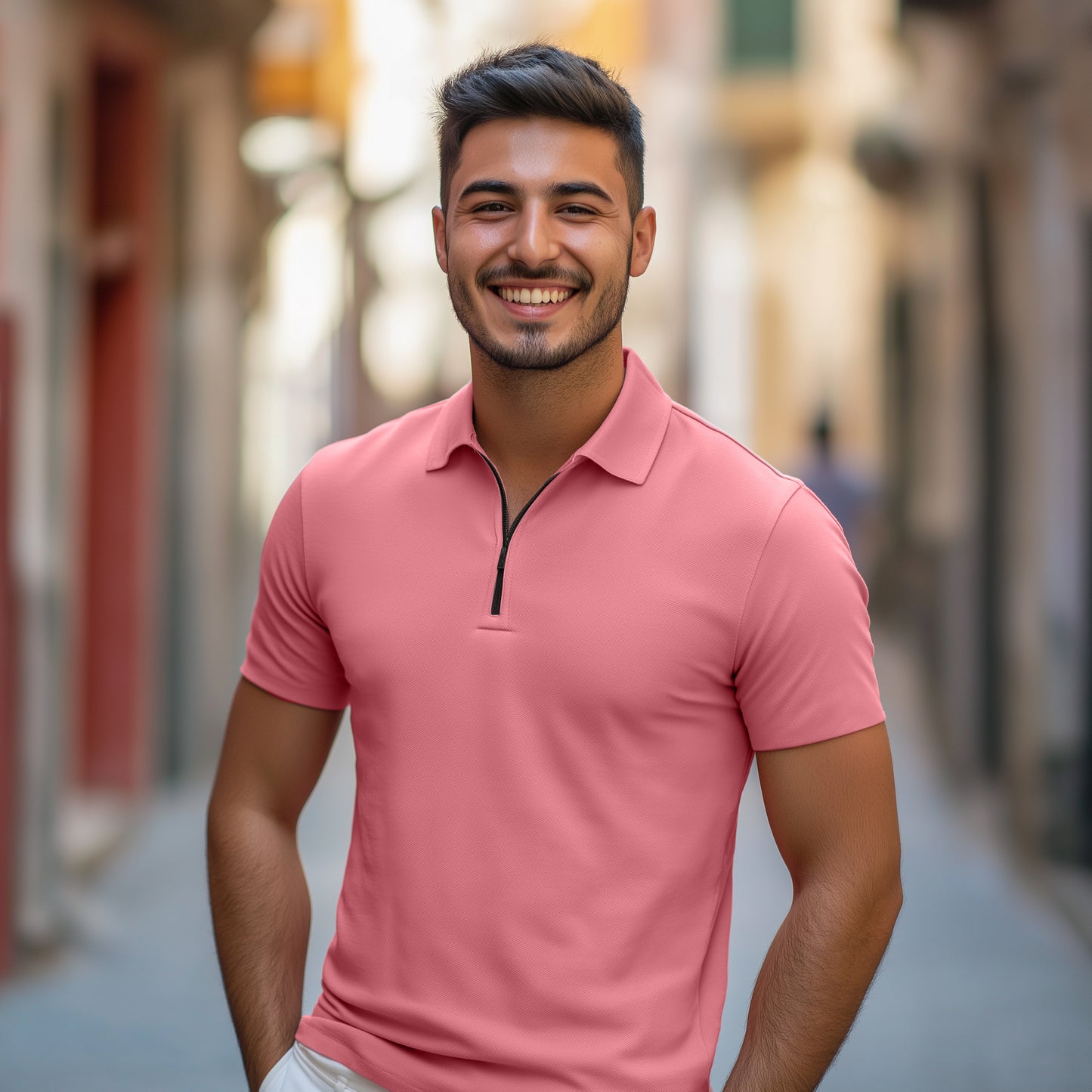 Soft Bamboo Polo T-Shirt (Zipper)