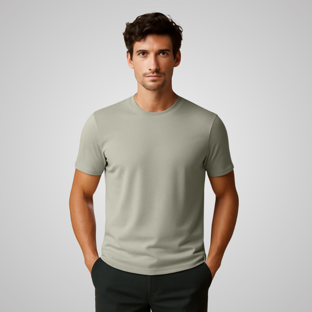 Mercerized Supima Crew Neck T-Shirt