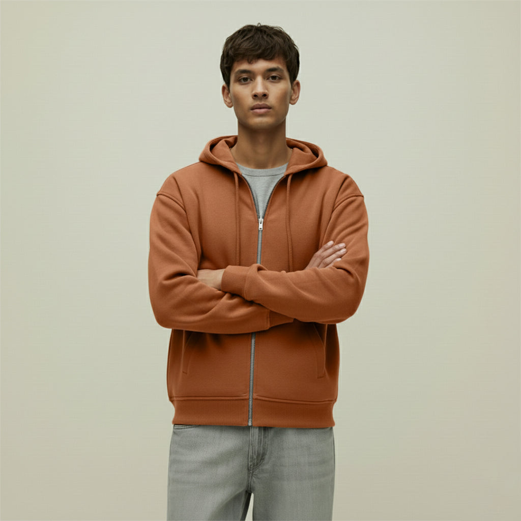 Premium Supima Zipper Hoodie for Elite Men: India’s Ultimate Winter Shield