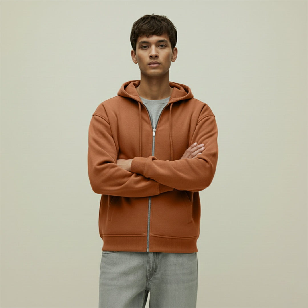 Premium Supima Zipper Hoodie for Elite Men: India’s Ultimate Winter Shield