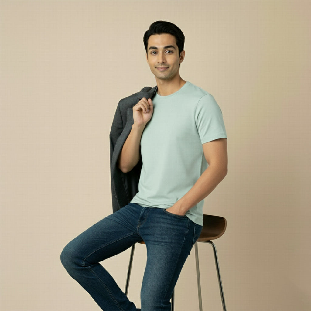 Mercerized Organic Cotton Crew Neck (Half Sleeve) - Clearance Collection