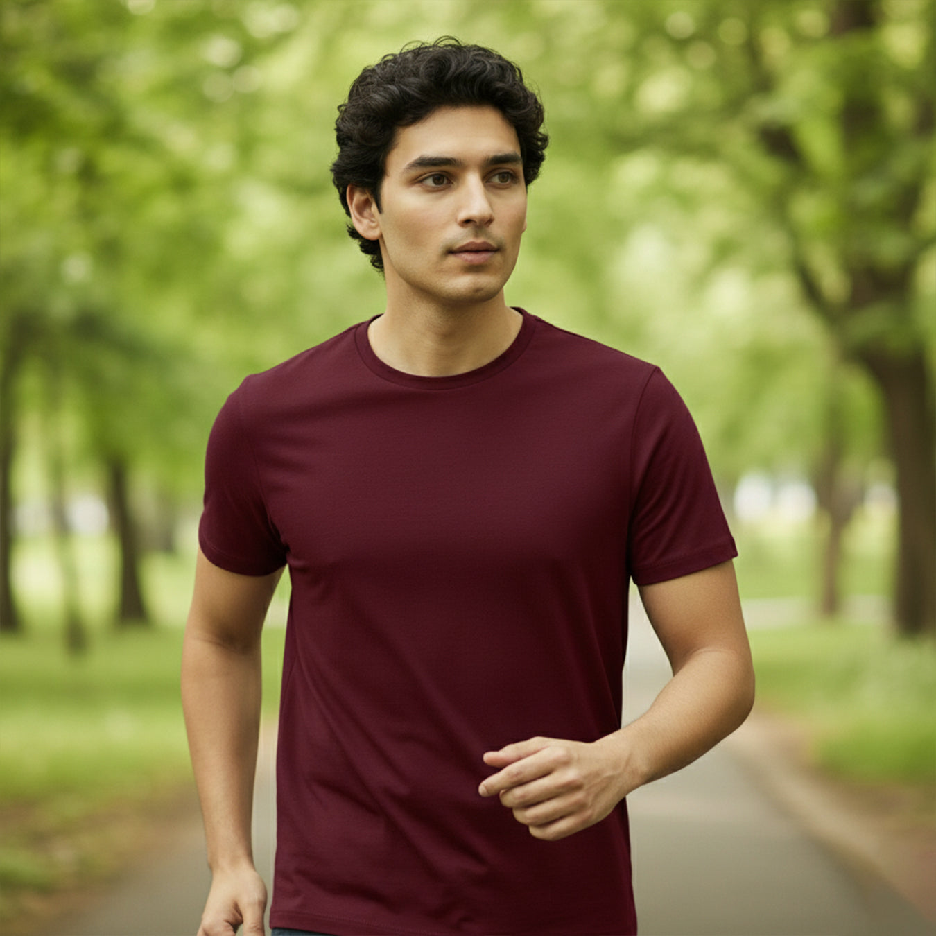 Mercerized Supima Crew Neck T-Shirt