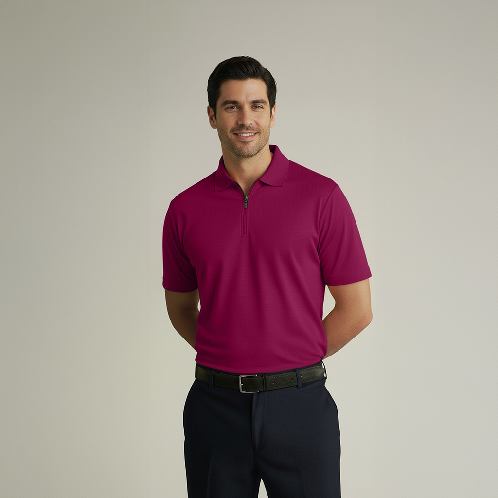 Soft Bamboo Polo T-Shirt (Zipper)