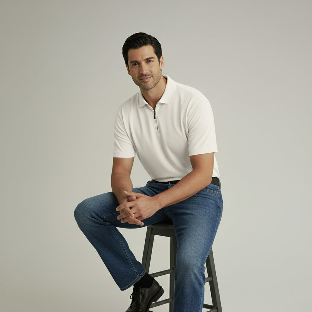 Soft Bamboo Polo T-Shirt (Zipper)