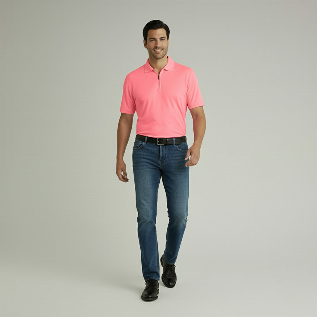 Soft Bamboo Polo T-Shirt (Zipper)