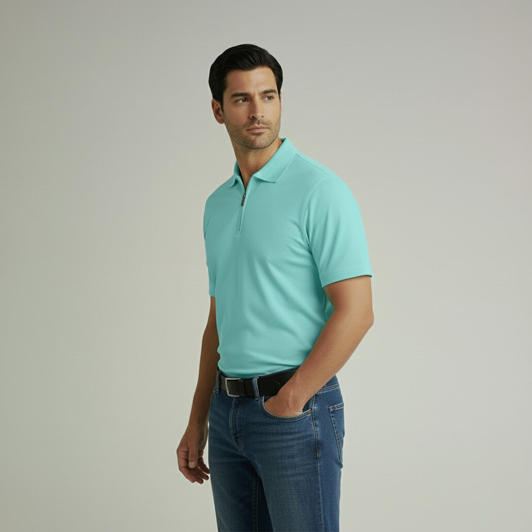 Soft Bamboo Polo T-Shirt (Zipper)