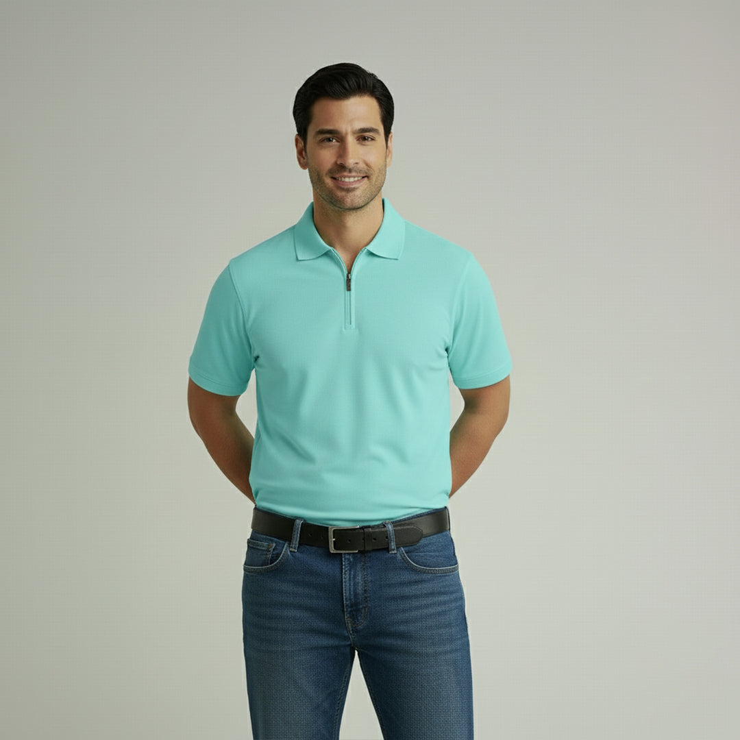 Soft Bamboo Polo T-Shirt (Zipper)