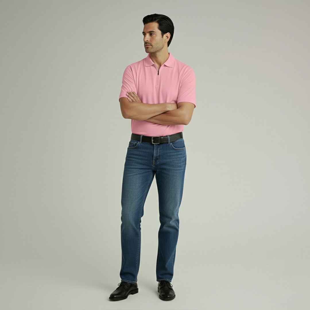 Soft Bamboo Polo T-Shirt (Zipper)