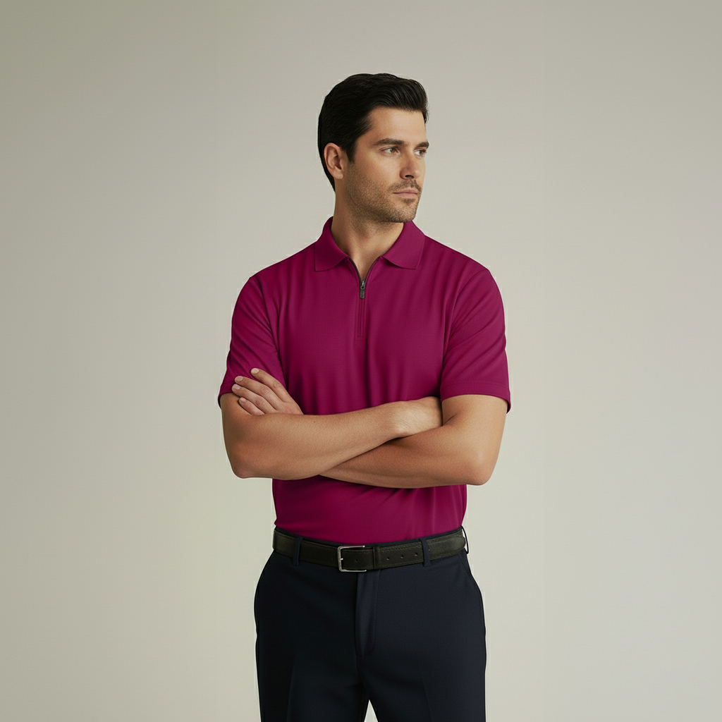Soft Bamboo Polo T-Shirt (Zipper)