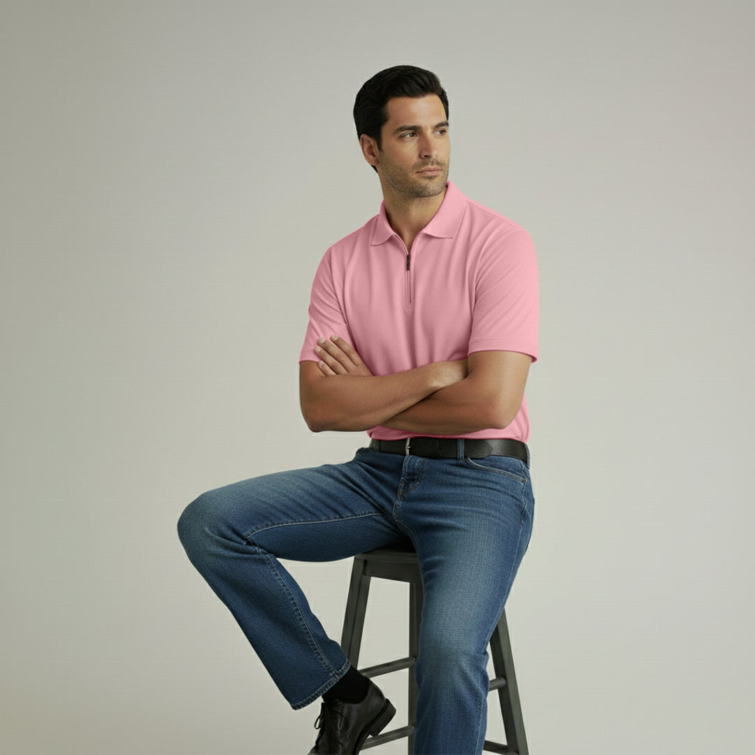 Soft Bamboo Polo T-Shirt (Zipper)