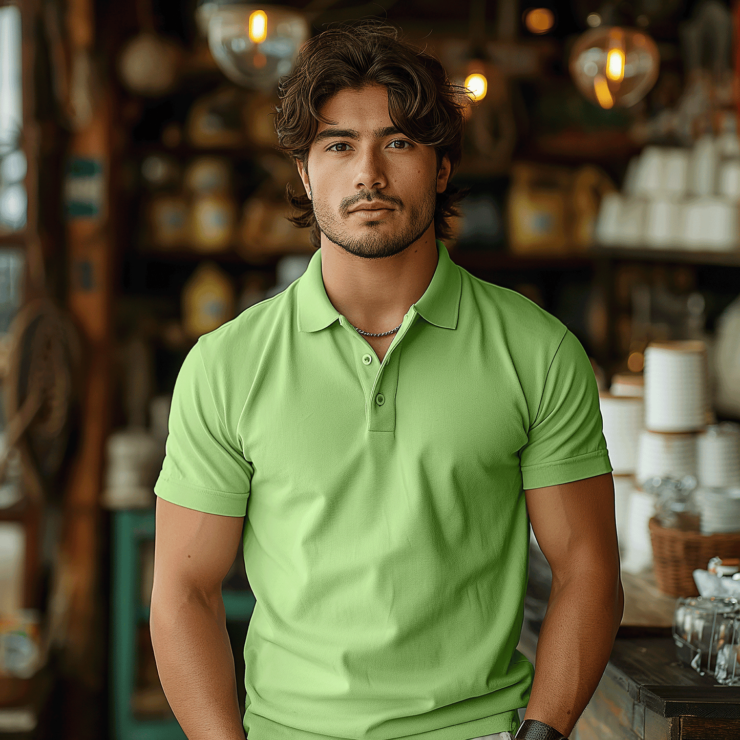 Soft Bamboo Polo T-Shirts (Button)