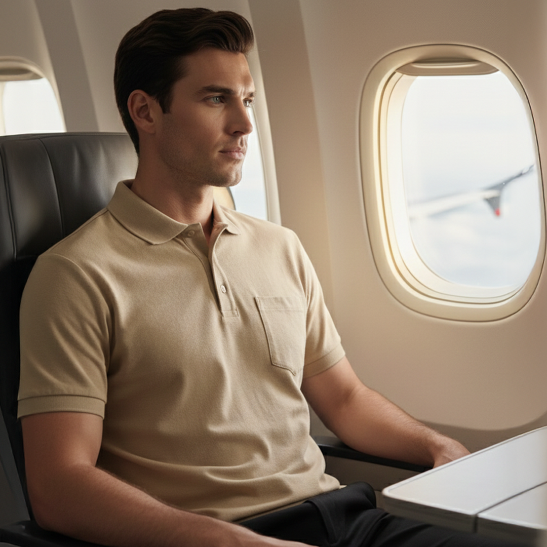 Mercerized  Premium Men's Supima Pocket Polo T-Shirt