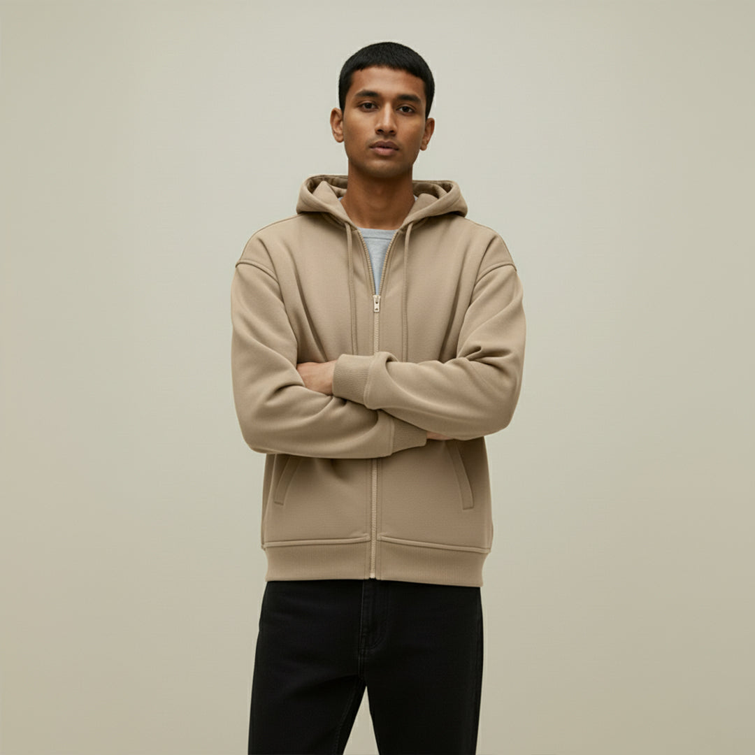 Premium Supima Zipper Hoodie for Elite Men: India’s Ultimate Winter Shield