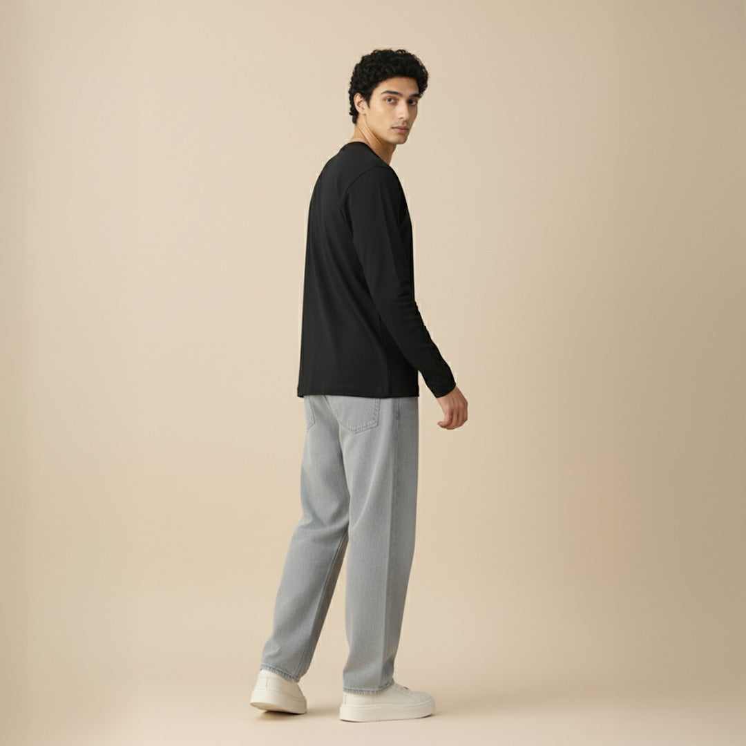 Mercerized Supima Crew Neck T-Shirt (Full Sleeve)