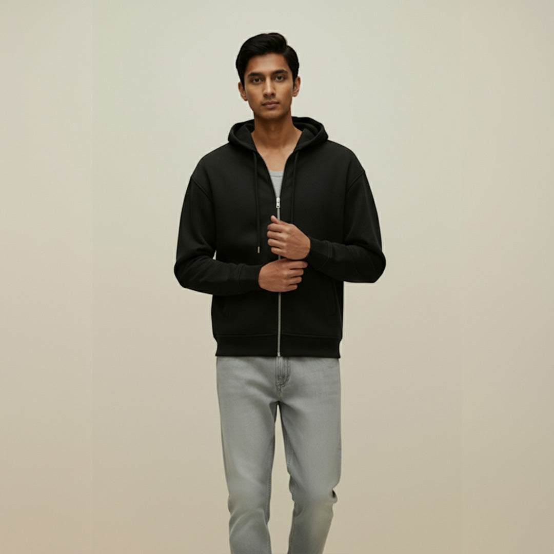 Premium Supima Zipper Hoodie for Elite Men: India’s Ultimate Winter Shield