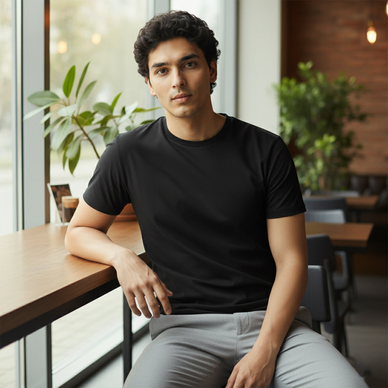 Mercerized Supima Crew Neck T-Shirt