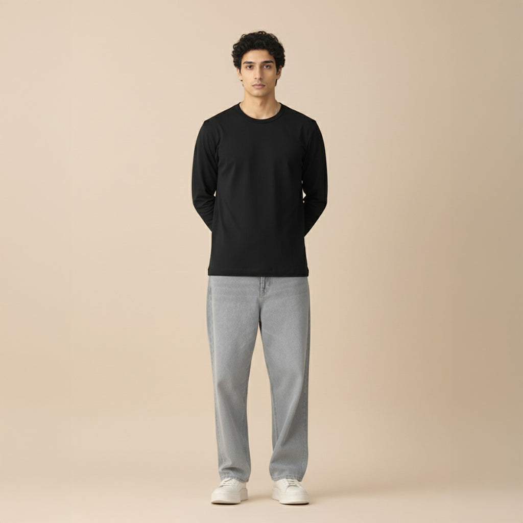 Mercerized Supima Crew Neck T-Shirt (Full Sleeve)