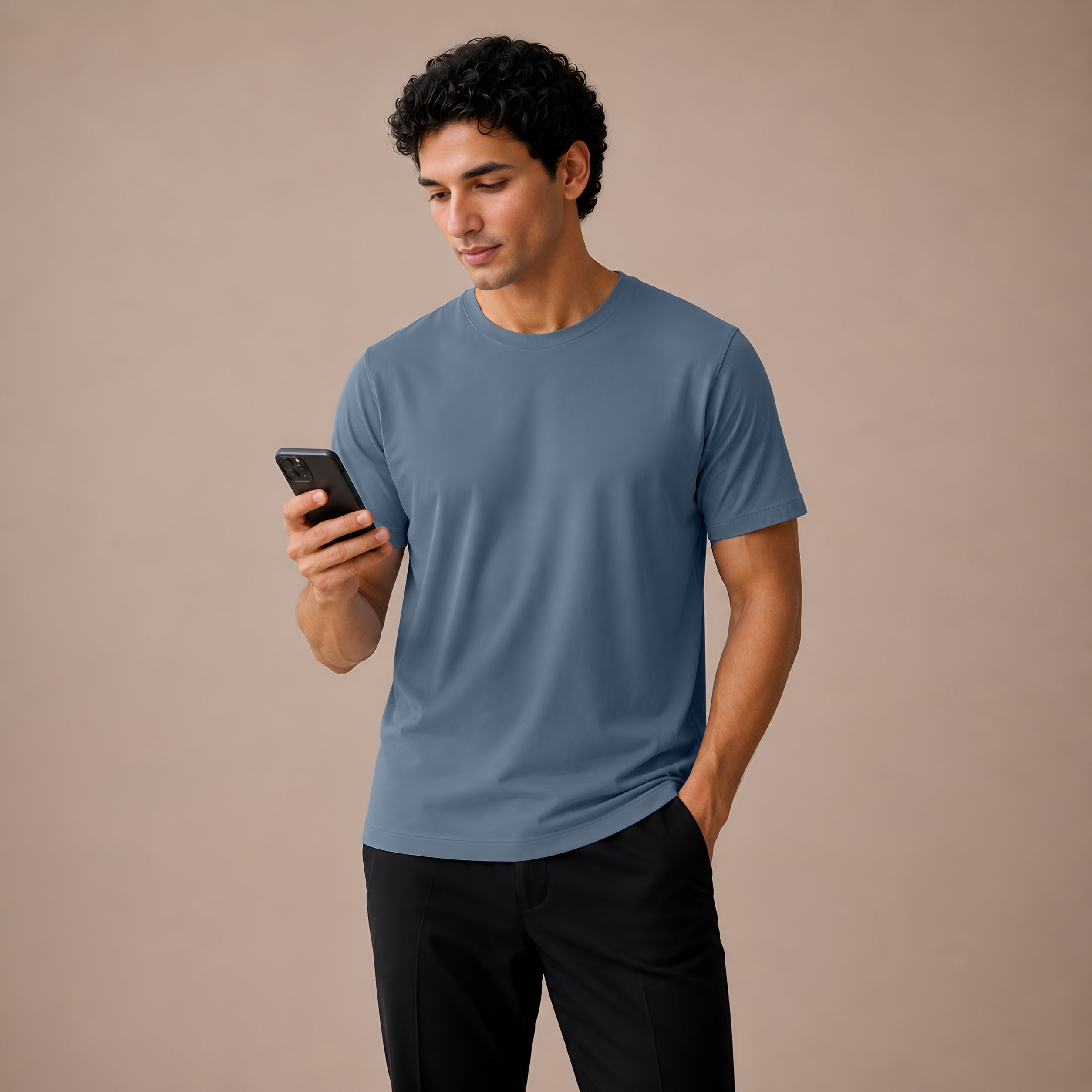 Mercerized Supima Crew Neck T-Shirt