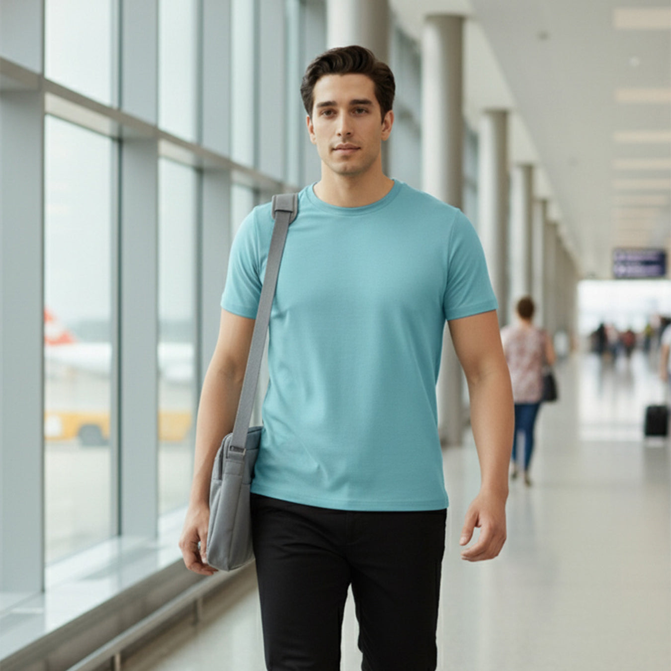 Signature Supima Lycra Crew Neck T-Shirt