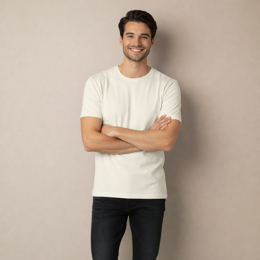 Mercerized Organic Cotton Crew Neck (Half Sleeve) - Clearance Collection