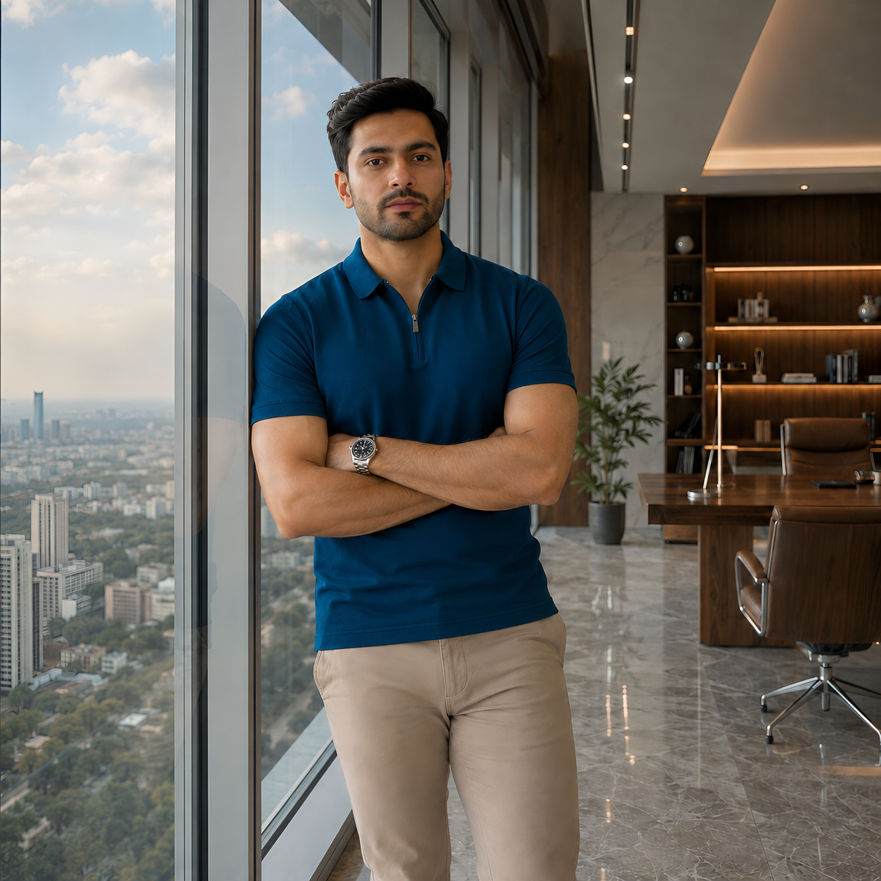 Exclusive Interlock Supima Zipper Polos for Elite Men