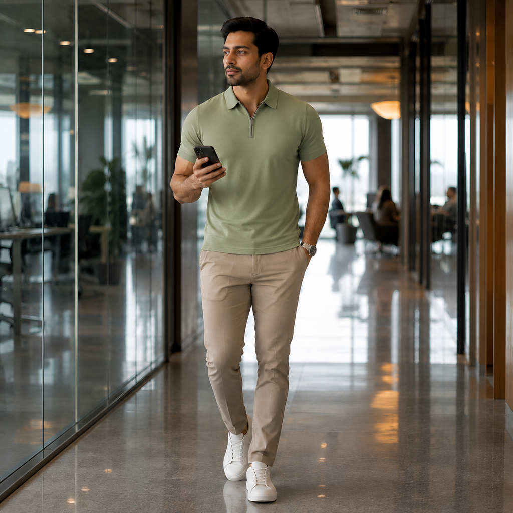 Exclusive Interlock Supima Zipper Polos for Elite Men