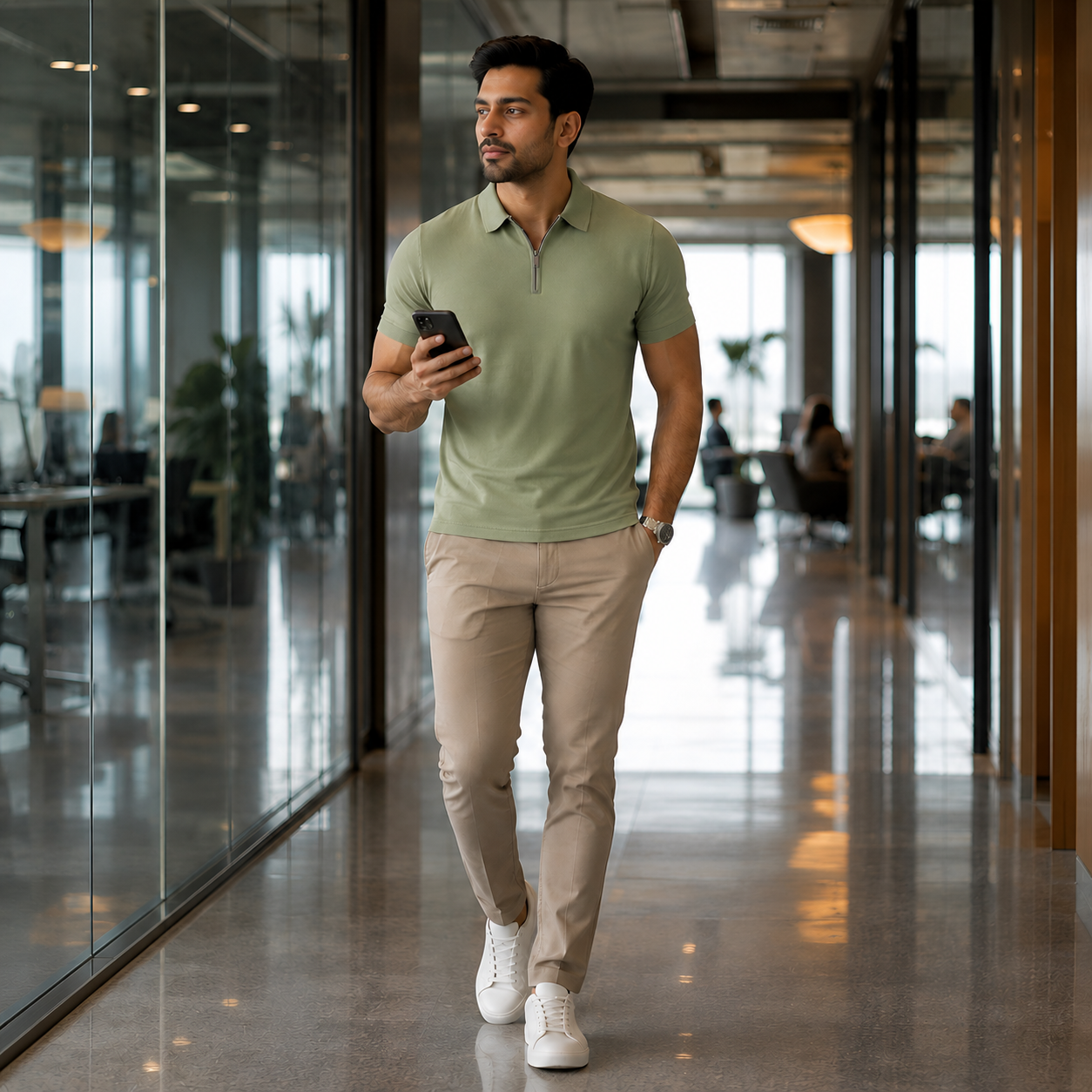 Exclusive Interlock Supima Zipper Polos for Elite Men